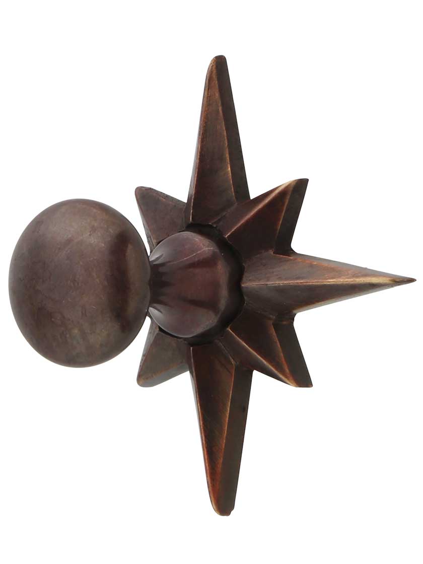 Polaris Cabinet Knob with Star Back Plate - 11/16" Diameter